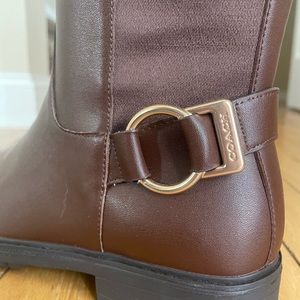 Brand New Coach Fitz Walnut Brown Riding Boots